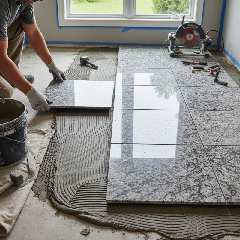 Granite Floor Installation detail